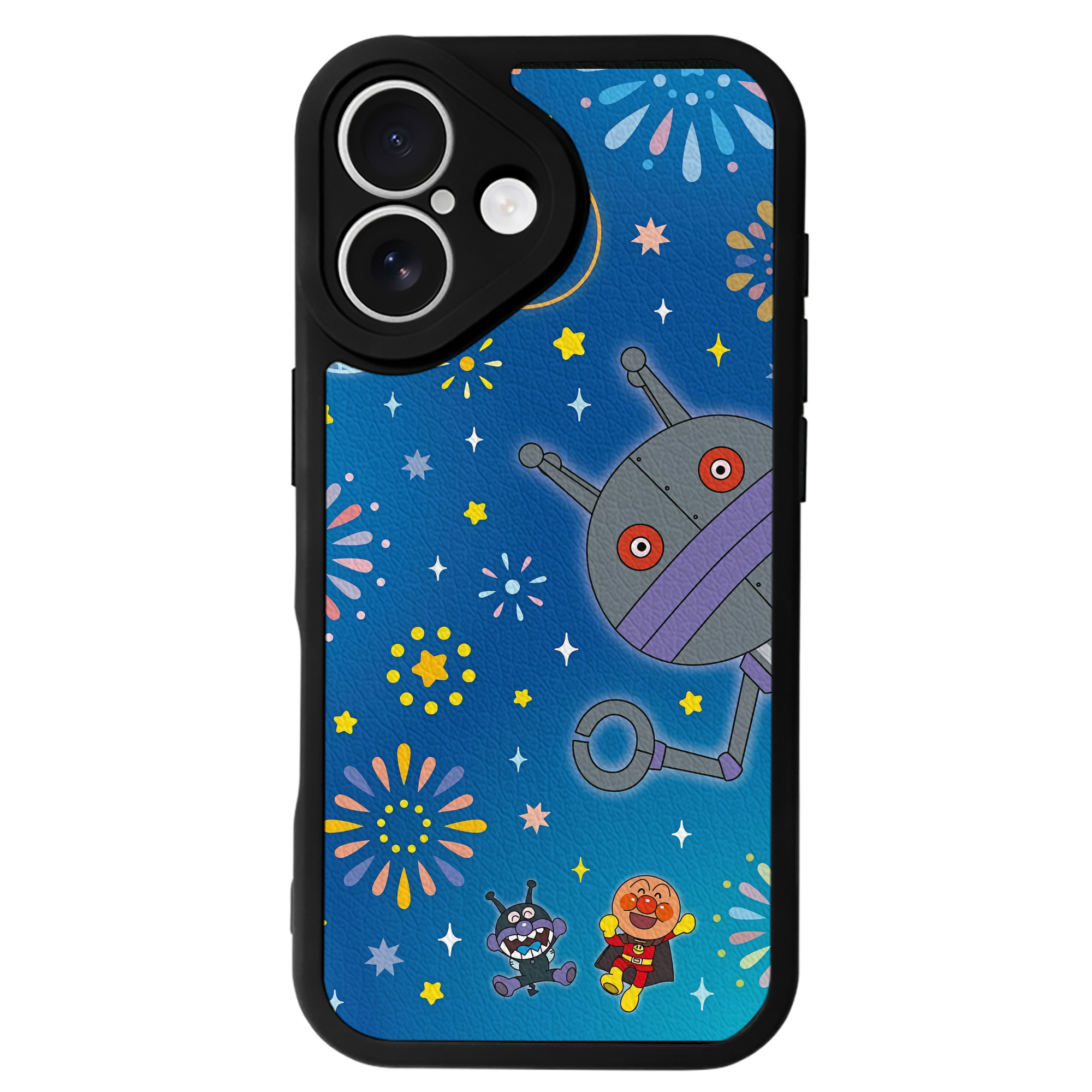 （画像用） アンパンマン Anpanman 【iPhone 16シリーズ対応】シリコンスマホケース（レザー調） 材質：シリコン